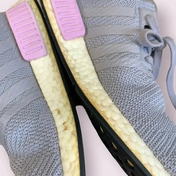 Adidas NMD R1 Boost Athletic Sneakers Running Shoes Women Size 8 Light Granite - Picture 9 of 15